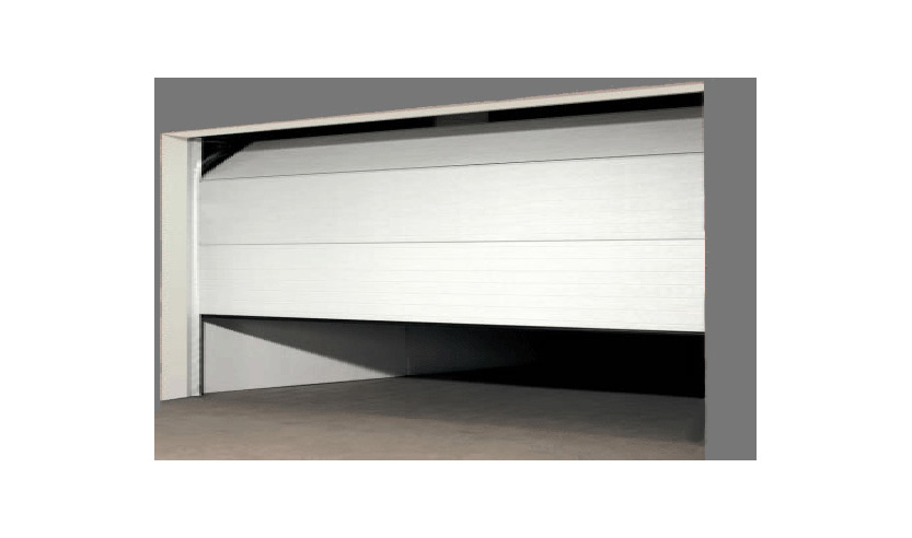 Portão de garagem automático branco